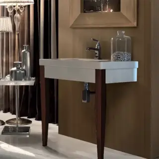 Kerasan Bentley Комплект мебели, (раковина без бортика), с ножками 80см, подвесной Цвет: темный ясень (заказ по запросу)