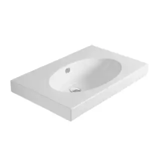 Simas Lft Spazio раковина консоль подвесная без отв. под смеситель 80х49,5см, цвет: белый