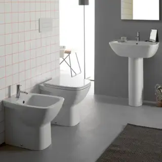 Globo Daily Биде напольное пристенное 53x37х42см, с 1 отв. под смеситель, с креплением, цвет: белый