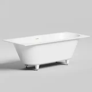 Salini Ornella Axis 180 Kit Встраиваемая ванна 180х80х60см, прямоугольная, материал: S-Sense, донный клапан &quot;Up&Down&quot;, слив-перелив, цвет: белый глянцевый