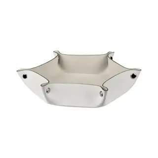 ADJ Мелочница, 15x18xH5 см., цвет: белый/панна котта