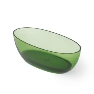 Dea Design Nature Ванна 170х80х55см., отдельностоящая, Glasstech, прозрачная смола, цвет: Emerald R3