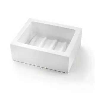3SC Bemood White Мыльница настольная, цвет: белый