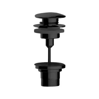 Bossini Gillo Донный клапан для раковины, клик-клак, 1” 1/4, цвет: Nero opaco