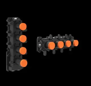 GESSI Встраиваемая часть термостатического смесителя с 3 запорными вентилями