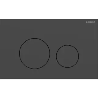 Geberit Sigma40 Клавиша для двойного смыва, круглая: Черный матовый