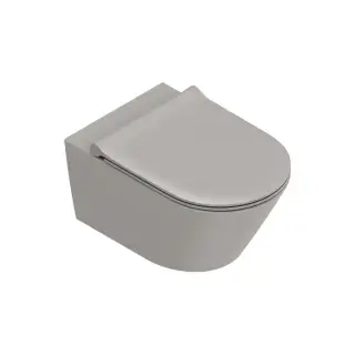 Catalano Zero Унитаз подвесной 55x35см, безободковый, смыв Tornado, покрытие Twinglaze+, цвет: Tortora Satinato