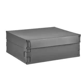 Colombo Adj Коробка Snob 36x30хH13.5см., настольная, цвет: серый/черный