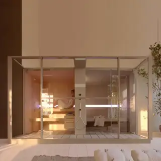 Effegibi Logica Spa Filo Сауна&Хаммам 373x250x217см, в нишу, цвет: Stone