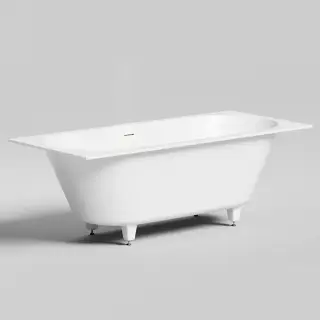 Salini Ornella Axis 180 Kit Встраиваемая ванна 180х80х60см, прямоугольная, материал: S-Sense, донный клапан &quot;Up&Down&quot;, слив-перелив, цвет: белый матовый