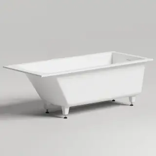 Salini Cascata KIT Ванна встраиваемая, с прямоугольной чашей, 170х75х60см, регулируемые ножки, донный клапан &quot;Up&Down&quot;, сифон S-Sense, цвет: белый матовый