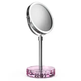 Decor Walther KR KSA Kristall Зеркало косметическое, настольное, цвет: розовый/хром