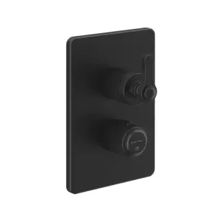 Gessi Venti20 Смеситель встраиваемый, термостатический, с запорным вентилем, внешняя часть, цвет: черный матовый