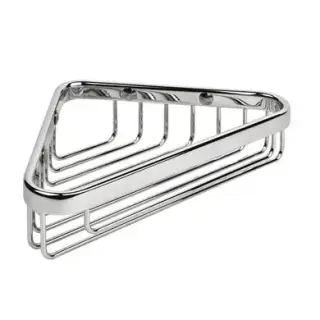 Colombo Basic Угловая металлическая полочка 20.5x12x4.5см, цвет: хром