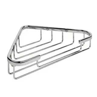 Colombo Basic Угловая металлическая полочка 24.5x15x4.5см, цвет: хром