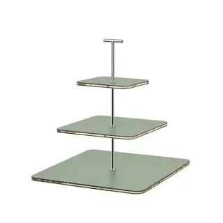 ADJ Сервировочная стойка 30x30xH35см., ручка &quot;Т&quot;, цвет: эвкалипт/фурнитура хром