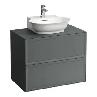Laufen New Classic Тумба с раковиной, 77.5x45.5x60см, 2 ящиками, подвесная, цвет: серый