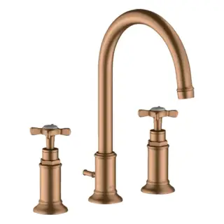 Axor Montreux Смеситель для раковины 180, на 3 отв., с донным клапаном, цвет: шлифованная бронза