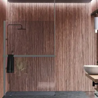 Novellini Kuadra H Душевое ограждение 160х205cм., с свободным входом, Sx, с потолочн кронштейн, с полотенцедержат, стекло прозрачное, цвет: Silver