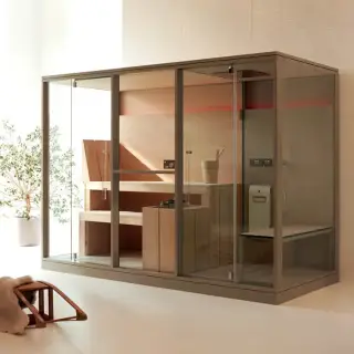 Effegibi Logica Filo Сауна&Хаммам 300x137х211см, угловая DX, цвет: White Cloud