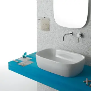 Globo Genesis Раковина 55х37х15 см, накладная, без отв., цвет: белый