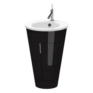 Duravit Starck 1 Тумба напольная 60x56xh82.5см, с раковиной , подсветка LED, цвет: черный глянц
