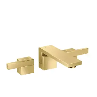 Axor Edge Смеситель для раковины, на 3 отв., с донным клапаном push/open, излив 190мм, цвет: золото