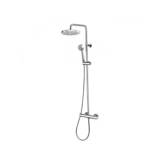 Bossini Elios Настенная колонна: Душ из ABS, Ø250 ручной душ, смеситель термостатический или встроенным переключателем, цвет: хром