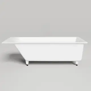 Salini Cascata Встраиваемая ванна 170x70x55.2см., ножки, сифон, мат-л: S-Stone, цвет: белый матовый