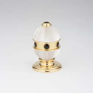 THG Amboise Onyx noir Вентиль смесителя для раковины, вставки темный оникс, цвет: полированное золото