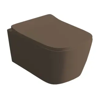 Artceram A16 Унитаз подвесной 36x52см, безободковый, saniglaze, the.reel, цвет: brown tortora