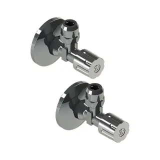 TECEone Угловые вентили (1/2&quot; х 3/8&quot;) с настенными розетками,комплект 2 шт.цвет: хром