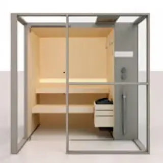 Effegibi Logica S Filo Сауна 214x250х217см, пристенная, цвет: Stone