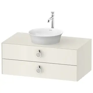 Duravit White Tulip Тумбочка подвесная 100x55х40.8см., раковина, 2 ящика с ручкой, цвет: Nordic White HighGloss