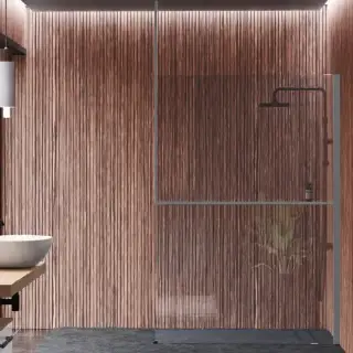 Novellini Kuadra H Душевое ограждение 160х205cм., с свободным входом, Dx, с потолочным кронштейном, с полкой, стекло прозрачное, цвет: Silver