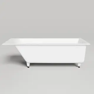 Salini Cascata KIT Встраиваемая ванна 170х70х60см., донный клапан &quot;Click-Clack&quot; белый, сифон, ножки, мат-л: S-Sense, цвет: белый глянцевый