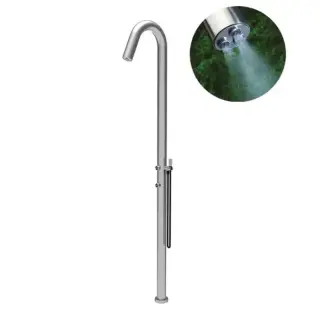 Fima Carlo Frattini Outdoor Душевая колонна с одним выходом OUTSIDE, цвет: нержавеющая сталь