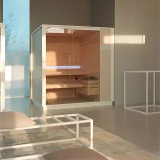 Effegibi One S Сауна 214x171x226см, угловая DX,  цвет: Soft Sand