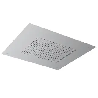 Almar Velvet Rain Верхний душ, встраиваемый, 49,8х49,8см., 2 типа струи, цвет: нержавеющая сталь брашированная