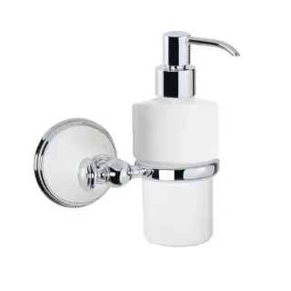 TW Harmony 108, подвесной дозатор для ж/мыла, керамический (белый), цвет: белый/хром