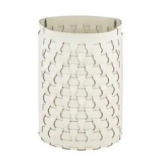 ADJ Круглая корзина для белья Dubai, D40xH57 см., цвет: белый/панна котта