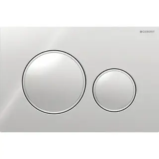 Geberit Sigma20 Клавиша для двойного смыва, круглая, цвет: хром/матовый хром