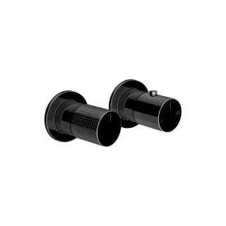 Gessi Habito Cesello Смеситель для душа, встраиваемый, термостатический, с переключателем на 2 положения, внешняя часть, цвет: Black Metal PVD