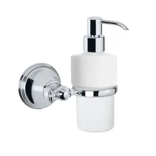 TW Harmony 108, подвесной дозатор для ж/мыла, керамический (белый), цвет: хром