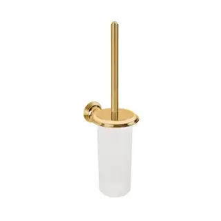 Colombo Hermitage Туалетный ерш, подвесной, цвет: PVD золото/матовое стекло