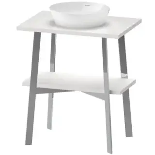 Duravit Cape Cod Консоль 80.5x70x48см напольная с раковиной, с 1 отв. под смеситель, с 1 полкой, цвет: белый глянцевый