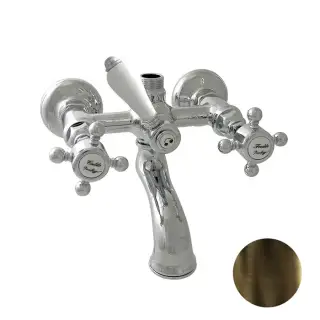 Nicolazzi Half Dome Смеситель для ванны на 2 отверстия, с переключателем ванна/душ, вывод сверху 3/4&quot; (для душ. стойки), цвет: тёмная бронза