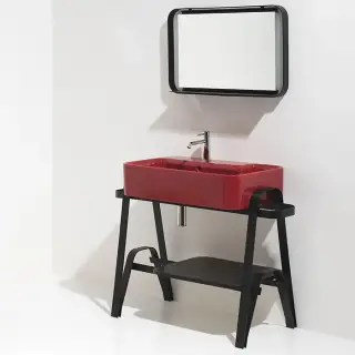 Simas Hop Раковина чаша подвесная 80x50xh18 см, без отв. для смесителя, цвет: rubino