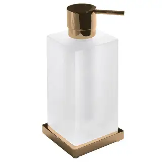 Colombo Look Дозатор для жидкого мыла, настольный, цвет: PVD Vintage/матовое стекло