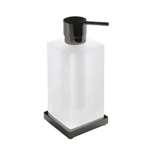 Colombo Look Дозатор для жидкого мыла, настольный, цвет: PVD графит полированный/матовое стекло